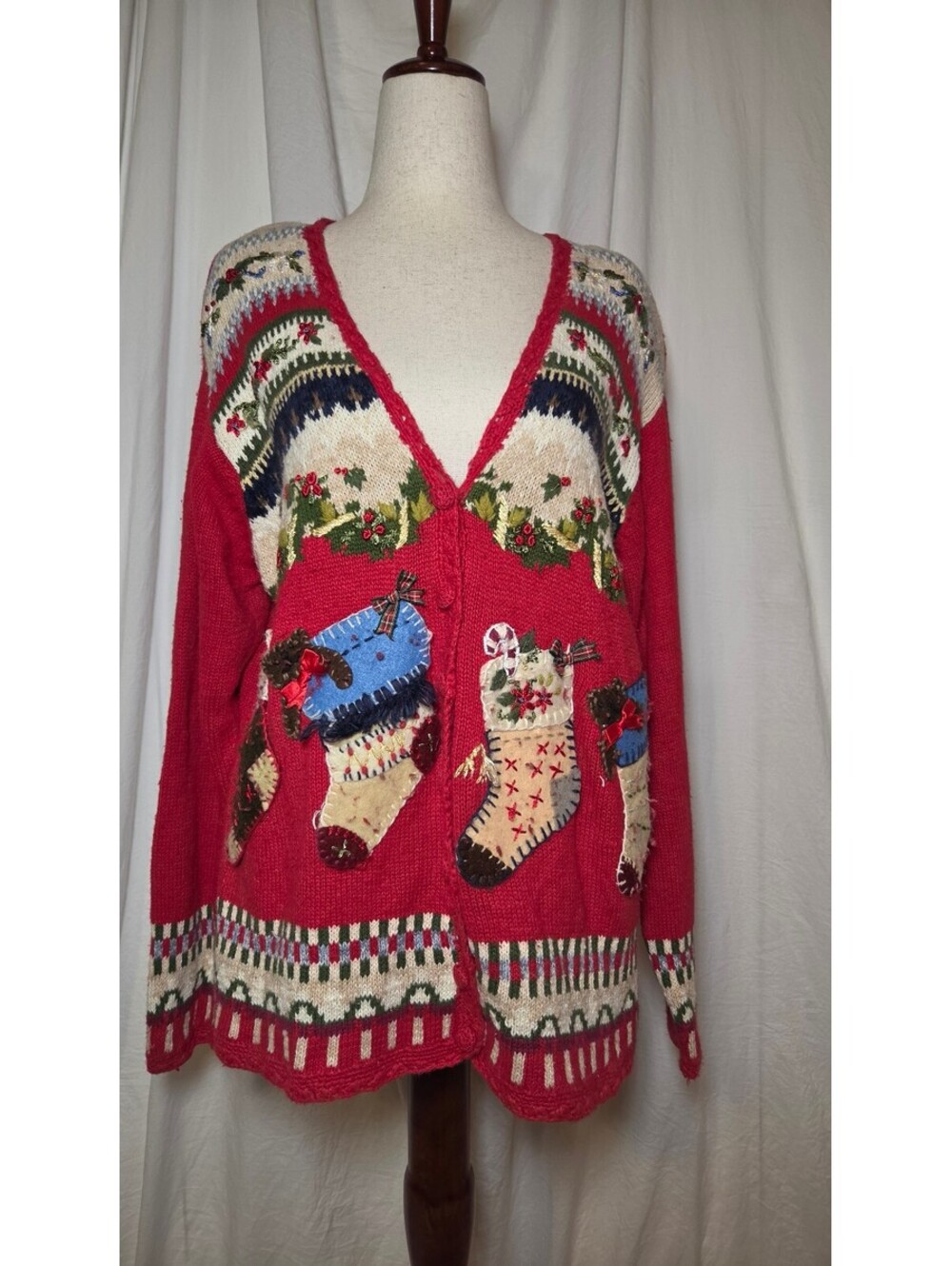 Vintage Tiara International Christmas sweater size medium